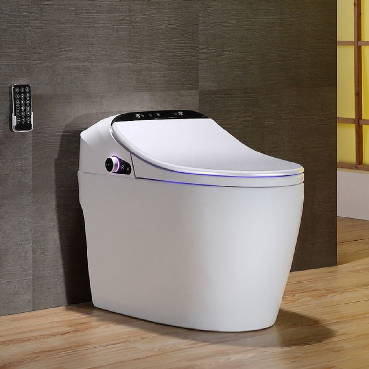 Homary 1.27 GPF (Water Efficient) Elongated OnePiece Toilet (Seat